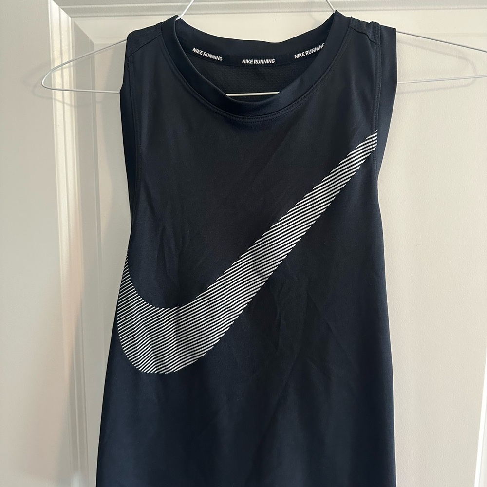 Nike Black Graphic Running Tank Sleeveless
